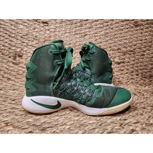NIKE Zoom Hyperdunk Basketball Sneakers Shoes HI TOP TB Green White 2016 10.5 - Picture 7 of 11